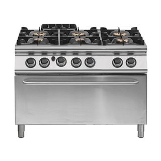 6 Gas Burners with Oven